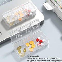 Weekly Pill Organizer with 24 Compartments for 3 Daily Doses – Moisture-Proof and Portable Medication Storage Box