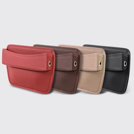 Leather Car Gap Organizer Keeps Seat Area Clutter Free