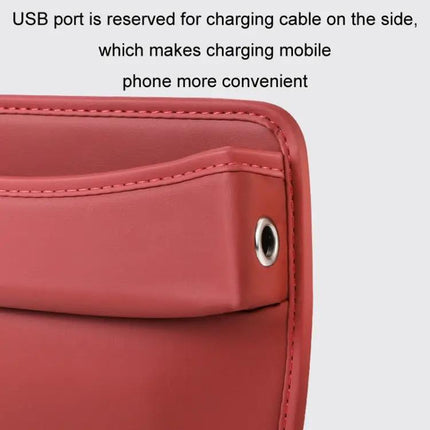 Leather Car Gap Organizer Keeps Seat Area Clutter Free