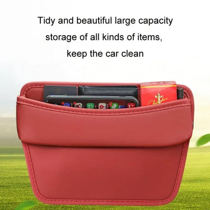 Leather Car Gap Organizer Keeps Seat Area Clutter Free