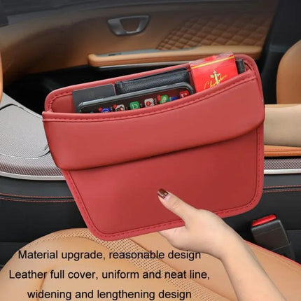 Leather Car Gap Organizer Keeps Seat Area Clutter Free