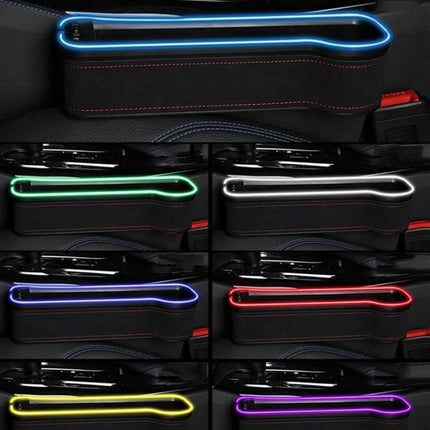 Car Central Control Seat Gap Storage Box Wine Red Everyday Use - wine red gap organizer with charging, odorless ABS, LED edge color options