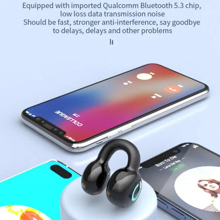 Single Ear Stereo Ear Clamp Type Bone Conduction Bluetooth Earphone, YX09 (Black), YX09 (White), YX09 (Skin Color)
