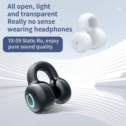 Single Ear Stereo Ear Clamp Type Bone Conduction Bluetooth Earphone, YX09 (Black), YX09 (White), YX09 (Skin Color)