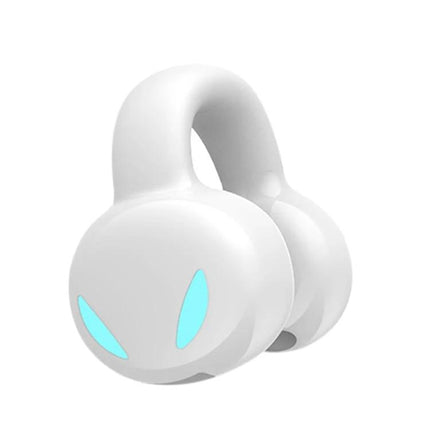 Clip On Bluetooth Earphones With Secure Outside Ear Clip For Commute - white clip-ear, skin-friendly silicone, stable for workouts