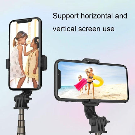 CYKE Tripod for Everyday Phone Photos and Videos showing vertical and horizontal phone mounting with secure clamp and hands-free capture