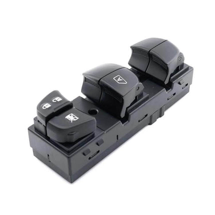 Nissan Juke Window Switch Button Replacement Assembly front view of black ABS power window control switch set for Juke