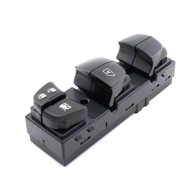 Nissan Juke Window Switch Button Replacement Assembly front view of black ABS power window control switch set for Juke