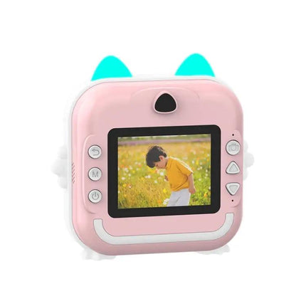 Children's Instant Camera With Cute Bunny Ears And Printer
