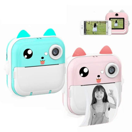 Children's Instant Camera With Cute Bunny Ears And Printer