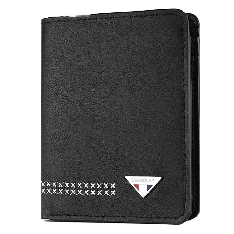 DEABOLAR Cartera para hombre, estilo retro, informal, corta, con tarjetero para múltiples tarjetas, funda para licencia de conducir