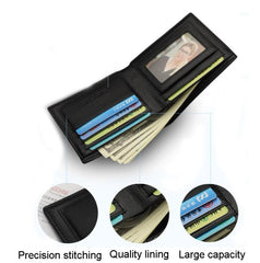 Men's Compact Business Wallet with Coin Purse and Card Holder