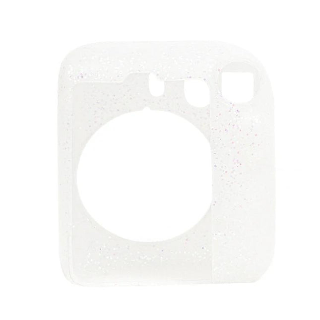 Silicone Protective Case for Fujifilm Instax Mini 12 in Glitter Pink - glitter pink silicone camera cover protecting against dust and scratches