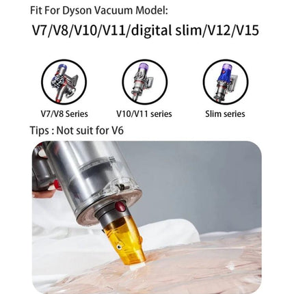 Dyson Suction Tip Adapter for Vacuum Storage Bags attached to Dyson V7/V8/V10/V11/digital slim/V12/V15 vacuum removing air from storage bag