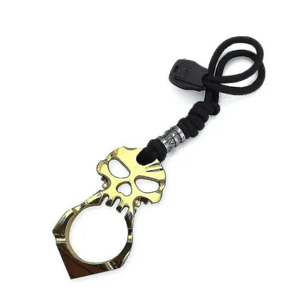 Rose Thorn Single Finger Buckle Keychain Skull Black | Syndmart