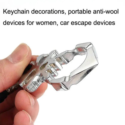 Rose Thorn Single Finger Buckle Keychain Skull Black | Syndmart