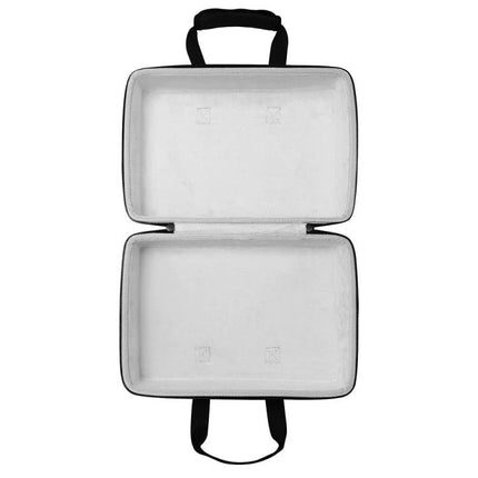 Beosound A5 Hard Shell Protective Travel Case With Lining open view showing padded interior, double zipper and carry handles