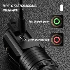 Rechargeable Mini Waterproof LED Flashlight - 2000LM Ultra Bright Portable Torch