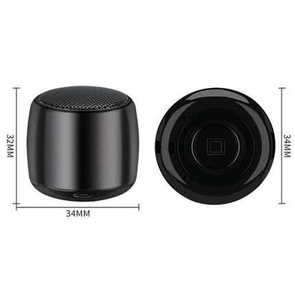 Compact Bluetooth Speaker For Travel And Daily Listening small black portable speaker 34mm x 32mm lightweight pocket-friendly