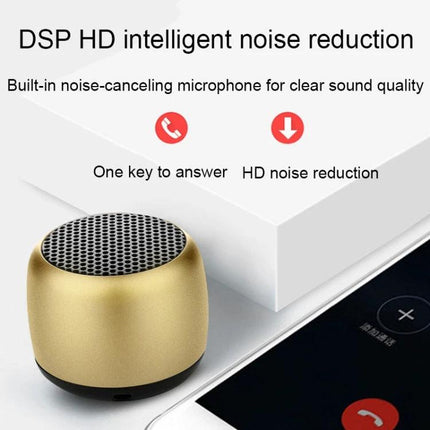 Compact Bluetooth Speaker For Travel And Daily Listening small gold portable speaker with noise reduction and hands-free call features