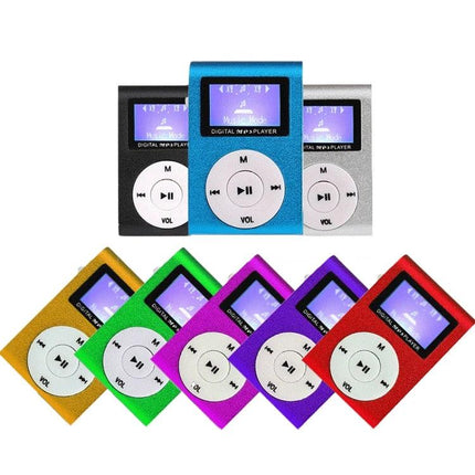 Mini Lavalier Metal MP3 Player With Display and No Memory Card compact colorful MP3 players with TF card slot and display