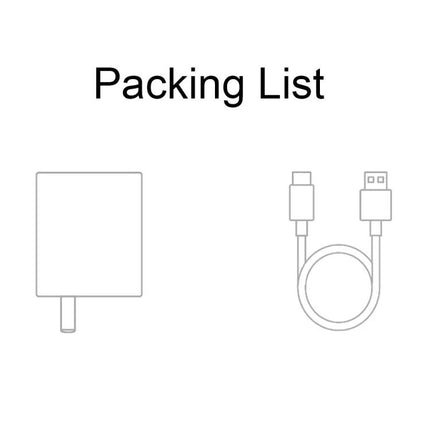 Original Xiaomi Charger for Everyday Home and Travel Use - packing list showing charger brick and USB cable