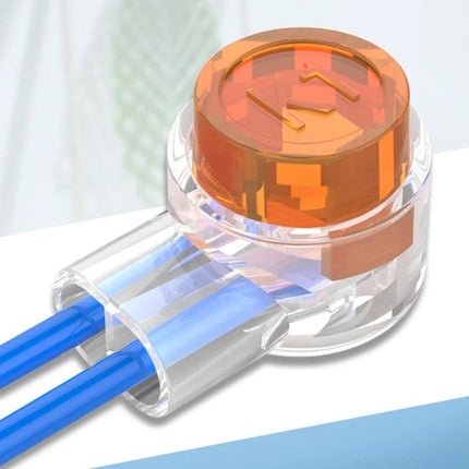 Moisture-Proof Network Cable Connectors for Home Wiring small transparent push-in connector for quick no-strip phone and network repairs