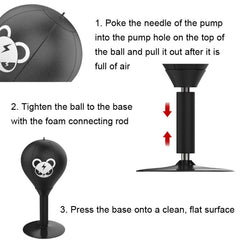 Inflatable Boxing Speed Ball for Stress Relief and Fitness Training - Suitable for Kids and Adults