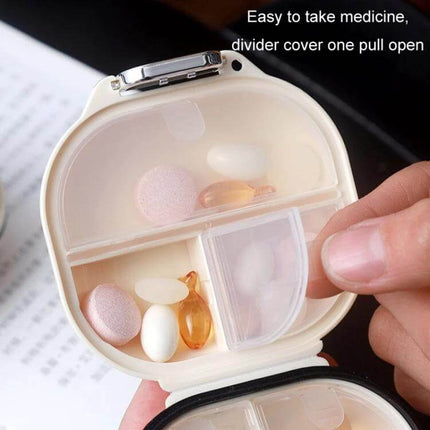 One Week Outdoor Travel Medicine Box, Portable and Airtight palm-sized airtight pill organizer with individual grids and silicone seal