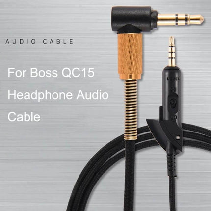 Braided Replacement Headphone Cable 3.5mm For Commuting durable tangle‑resistant cable for Boss QC15 commuters
