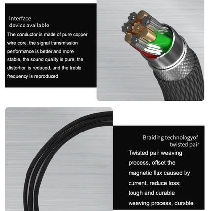 Braided Replacement Headphone Cable 3.5mm For Commuting durable tangle-resistant braided cable with pure copper core