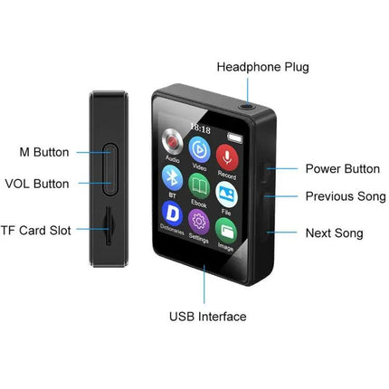 Portable Bluetooth MP3 Player for Music and E-books