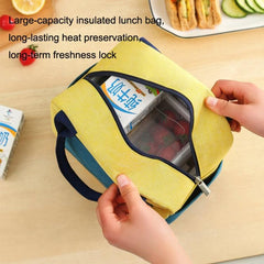 Cationic Waterproof Insulated Lunch Bag with Aluminum Foil and Large Capacity