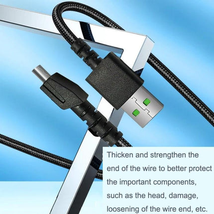 Razer USB Micro Charging Cable for Wireless Mouse Compatibility — braided durable charging cable with USB and micro connector for quick mouse recharges