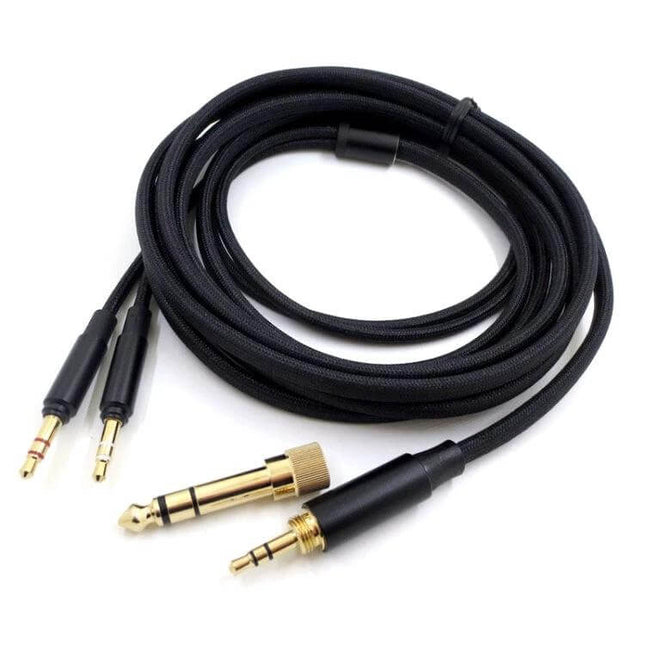 Versatile Balanced Headphone Cable with Adapters and Connectors — braided cable with gold-plated XLR and dual 3.5mm adapters for audiophiles