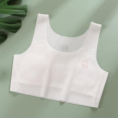 Girls Comfortable Seamless Developmental Bra for Big Kids - Thin No Trace Underwear