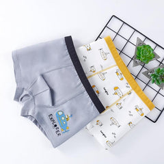 Antibacterial Cartoon Cotton Boxers for Boys - Series 1