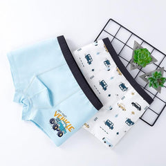 Antibacterial Cartoon Cotton Boxers for Boys - Series 2