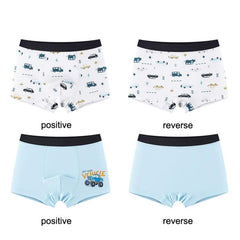 Antibacterial Cartoon Cotton Boxers for Boys - Series 1