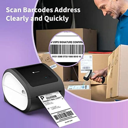 Phomemo Bluetooth Thermal Label Printer for Shipping and Barcodes printing shipping labels and barcodes from mobile app for small business