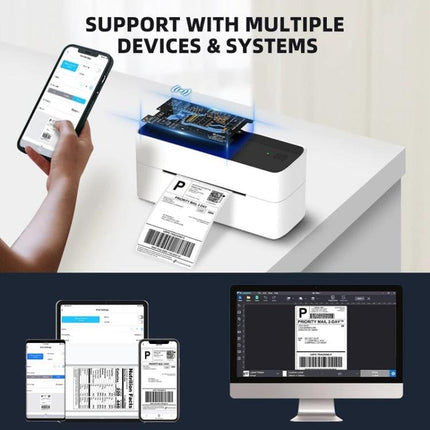 Phomemo Bluetooth Label Printer for Addresses and Shipping printing shipping label from smartphone and computer, wireless Bluetooth connectivity