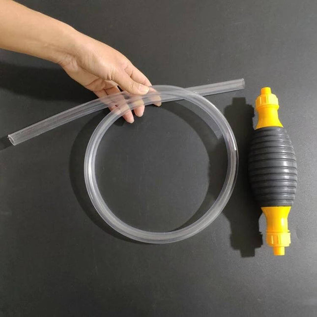 Manual Oil Pump for Vehicle Oil Transfer with Flexible Hose handheld siphon pump with clear hose and nut lock for clean DIY oil changes