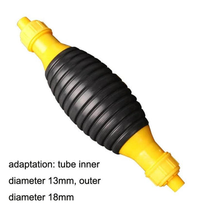 Manual Oil Pump for Vehicle Oil Transfer with Flexible Hose - handheld squeeze pump with nut lock and flexible hose adapters