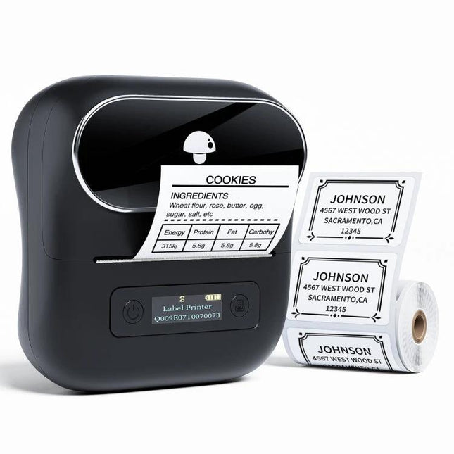 Phomemo Bluetooth Label Printer for Jewelry and Clothing Tags printing custom price and ingredient labels with label roll
