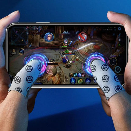 Finger Covers for Everyday Mobile Gaming Convenience - thumb sleeves improving grip and precision while playing on phone