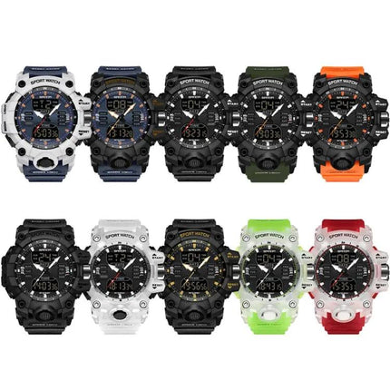 SANDA Digital Sports Watch Green Backlight Alarm Waterproof | Syndmart