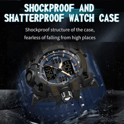 SANDA Digital Sports Watch Green Backlight Alarm Waterproof | Syndmart