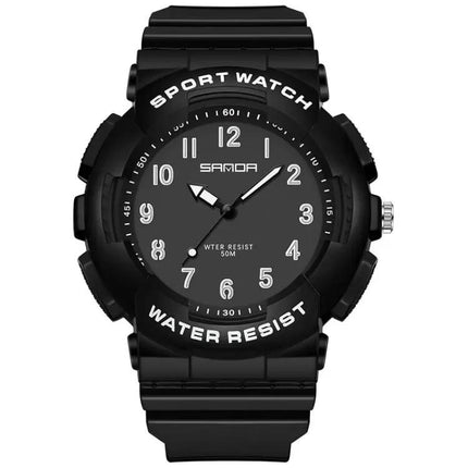 SANDA Small Waterproof Luminous Student Watch TPU Strap | Syndmart