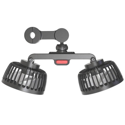 Dual Head Car Rear Seat USB Fan For Back Seat Comfort - adjustable 360° twin-head USB fan for rear passengers and pets, compact moisture-reducing design