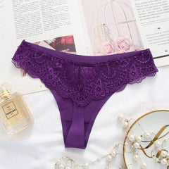 Elegant Lace Ice Silk Seamless Bodysuit for Women